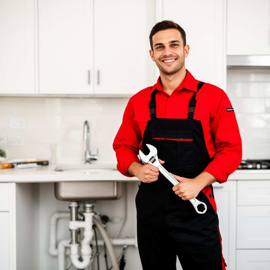 Professional licensed plumber ready for emergency service